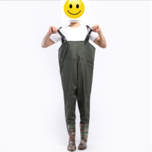 Factory Price Nylon PVC Waterproof Fishing Chest Wader Overalls Pants